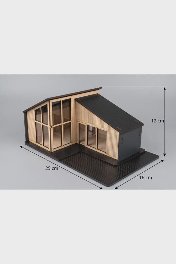 Modern wooden bungalow DIY kit